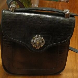 Vintage Brighton Black Leather Hand Bag